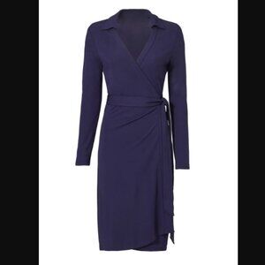 DVF New Jeanne Two Navy wrap dress, size 4